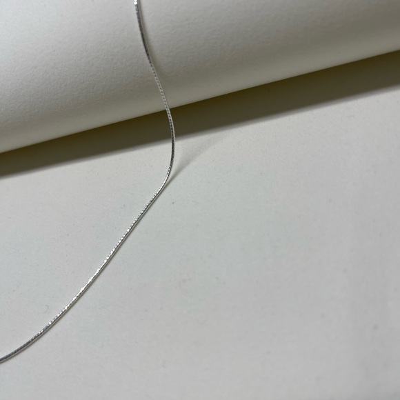 Solid 925 Italian Sterling Silver Glitter Snake Chain. 1.0mm 18” - Picture 1 of 4